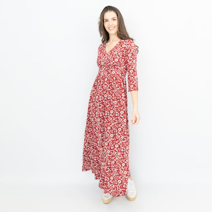 Seasalt Maggie Maxi Dress Berry Gathering Red-Quality Brands Outlet-