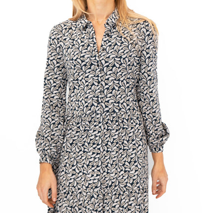 Seasalt Windflower Navy Leaves Cotton Jersey Dress-Quality Brands Outlet-