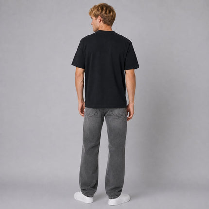 Mens T-Shirts Premium Brand Short Sleeve Heavyweight – Black