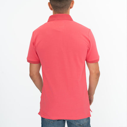 Crew Clothing Company Lightweight Polo Shirt Pink