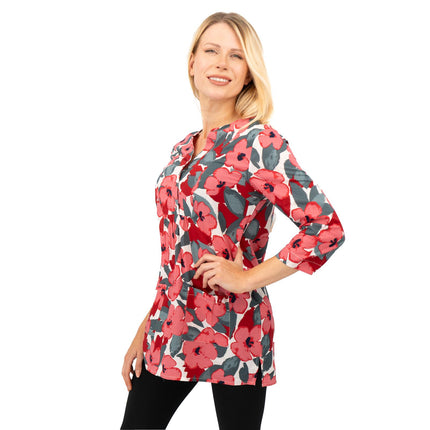Seasalt Womens Tunic Pink Floral Aventurier in Coastal Chalk Bloom-Quality Brands Outlet-