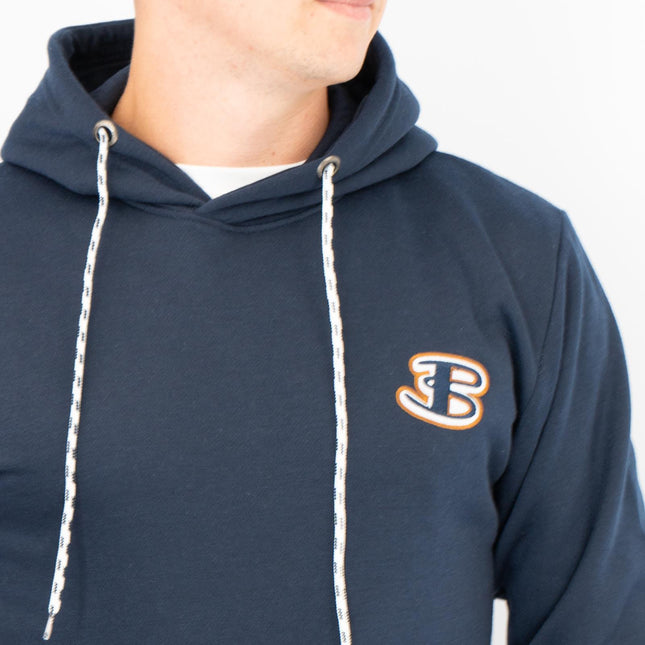 Ben Sherman Mens Logo Hoodie Navy Blue-Quality Brands Outlet-