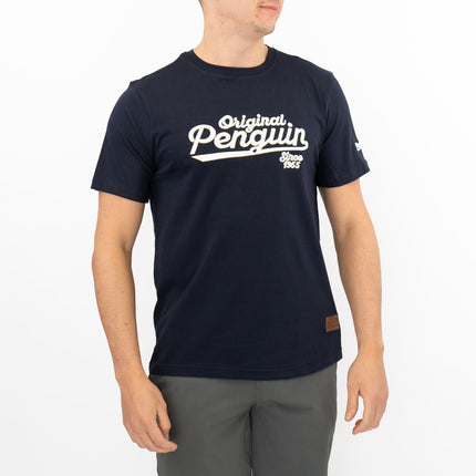 Original Penguin T-shirt Short Sleeve Embroidered Navy blue-Quality Brands Outlet-