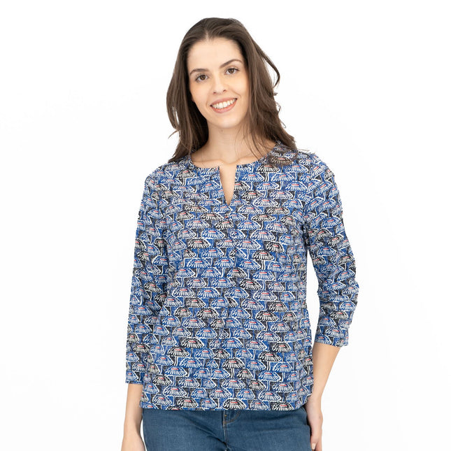 Seasalt Womens Watercolour Sketch Top Daisy Tiles Ink-Quality Brands Outlet-