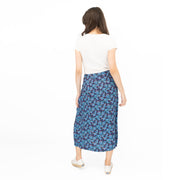 White Stuff Purple Floral Longer Length Midi Skirt - Quality Brands Outlet