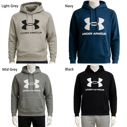 Under Armour Mens Hoodie Classic Classic Large Logo Light Grey - Quality Brands Outlet
