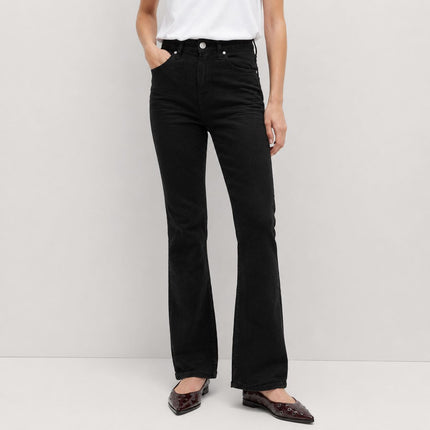 M&S Eva Black Mid Rise Bootcut Stretch Jeans-Quality Brands Outlet-