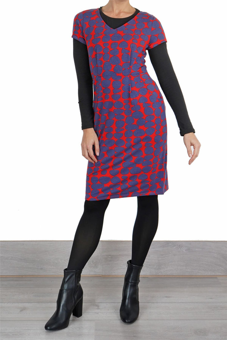 White Stuff Red Navy Jersey Dresses - Quality Brands Outlet