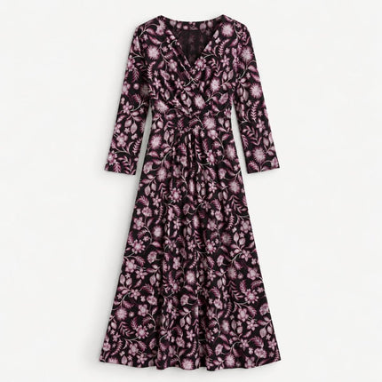 Womens Seasalt Dress Chapelle Jersey Floral Purple Regular-Quality Brands Outlet-