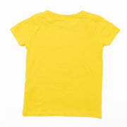 Mini Boden Girls Yellow Ice Cream Applique Summer Cotton Short Sleeve Tops