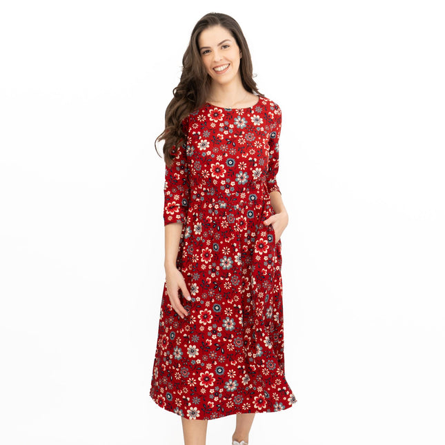Seasalt Folksy Floral Dahlia Forestry Dress-Quality Brands Outlet-