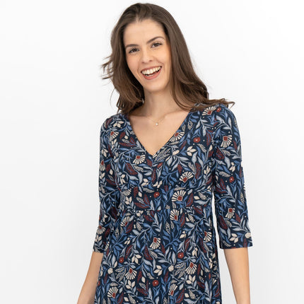 Seasalt Maggie Blue Maxi Dress Folk Meadow Maritime-Quality Brands Outlet-