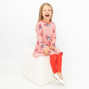 Joules Girls Iona Red Floral Striped Long Sleeve Tunic Top & Leggings Set Christmas Outfits for Girls - Quality Brands Outlet