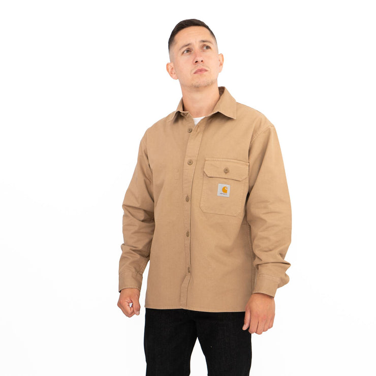 Carhartt WIP Mens Brown Reno Overshirt Long Sleeve Shirt
