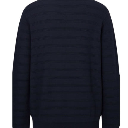 Crew Clothing Mens Jumper Half Zip Cashmere Blend Navy - Quality Brands Outlet