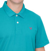 Crew Clothing Polo Shirt Classic Pique Cotton Turquoise Green - Quality Brands Outlet