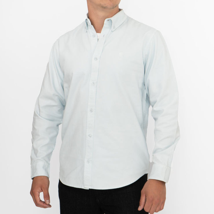 Carhartt WIP Mens Shirt Long Sleeve Madison Storm Light Blue