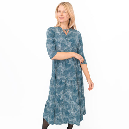 Seasalt Teal Green Sky View Midi Dress-Quality Brands Outlet-