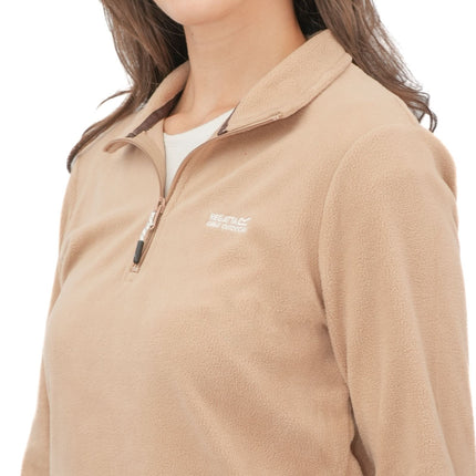 Regatta Tan Beige Sweethart Zip Neck Fleece-Quality Brands Outlet-
