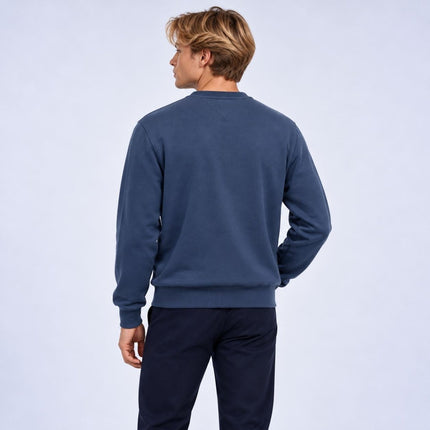 Mens Sweatshirts Terry Crew Neck Tops – Navy-Quality Brands Outlet-