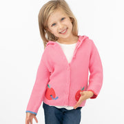 Joules Baby Girl Charmford Hooded Cardigan Apple Pink - Quality Brands Outlet