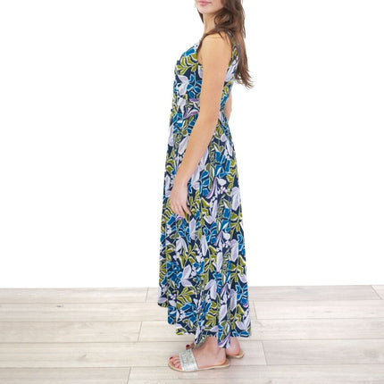 Seasalt Polmanter Jersey Dress Organic Cotton Sleeveless Maxi Print - Quality Brands Outlet