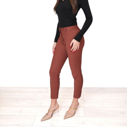 M&S Autograph Slim Leg Trousers Ankle Grazer-Quality Brands Outlet-