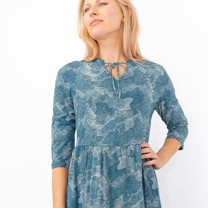 Seasalt Teal Green Sky View Midi Dress-Quality Brands Outlet-