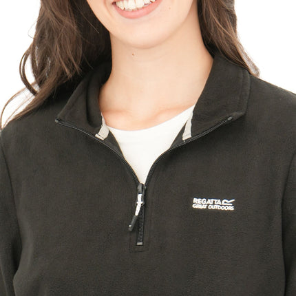 Regatta Black Sweethart Zip Neck Fleece-Quality Brands Outlet-