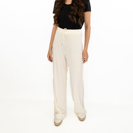 Coast Cream Stretch Drawstring Joggers Elasticated Waist Long Wide Leg Trousers-Quality Brands Outlet-