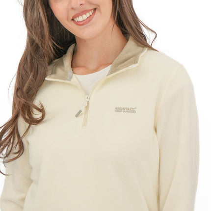 Regatta Cream Sweethart Zip Neck Fleece-Quality Brands Outlet-