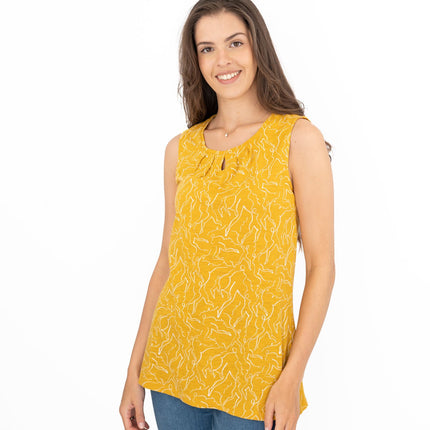 Seasalt Bright Beach Yellow Summer Vests Sleeveless Cotton Tops-Quality Brands Outlet-