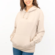 J. Crew Women Beige Hoodie Pockets Drawstring Hood Long Sleeve Top