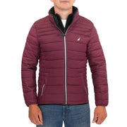 Nautica Performance Double Zip Puffer Jacket Burgundy - Quality Brands Outlet