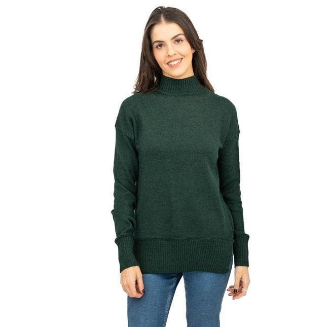 Nobodys Child Longline Jumper Funnel Neck Supersoft Green-Quality Brands Outlet-