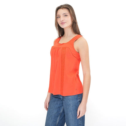 Weird Fish Red Chelle Square Neck Jersey Vest Top - Quality Brands Outlet
