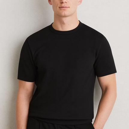 Bradley Heavyweight T-Shirts Black Short Sleeve Tops