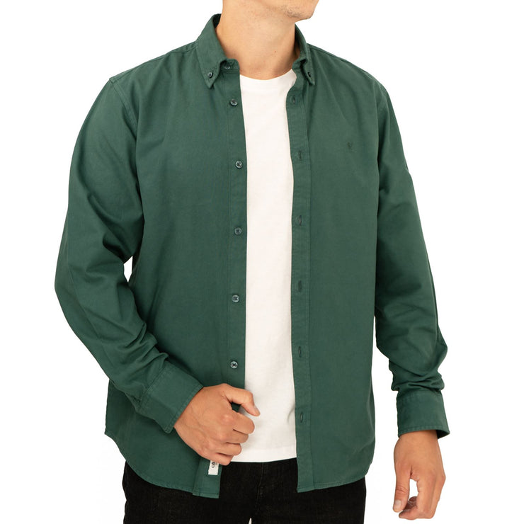 Carhartt WIP Mens Madison Shirt Long Sleeve Royal Green Button-Up Tops