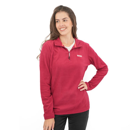 Regatta Dark Red Sweethart Zip Neck Fleece-Quality Brands Outlet-