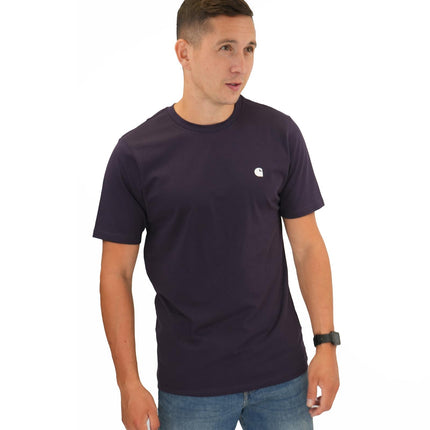 Madison Purple T-shirts Crew Neck Short Sleeve Tops-Quality Brands Outlet-