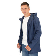 Threadbare Mac Raincoat Showerproof Navy Blue Hooded