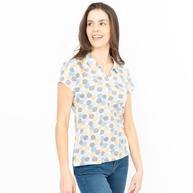 Seasalt Womens Sea Craft Collared Jersey Top Dotty Spot-Quality Brands Outlet-