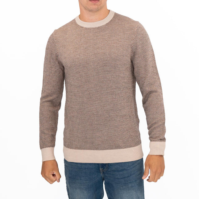 White Stuff Mens Newport Merino Wool Jumper Brown-Quality Brands Outlet-