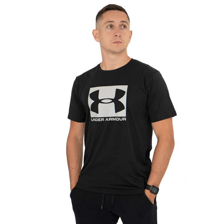 Under Armour Men Logo Print Sportstyle Black Short Sleeve T-shirt