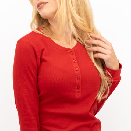 GAP Womens Flannel Sleep Set Pyjamas Red - Quality Brands Outlet