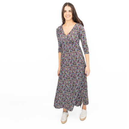 Seasalt Maggie Maxi Dress Navy Floral Moor Maritime-Quality Brands Outlet-