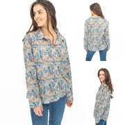 Seasalt Larissa Shirt Blue Forest Print - Quality Brands Outlet