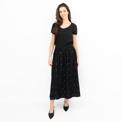 Seasalt Tawny Owl Midi Skirt Golden Heyday Black-Quality Brands Outlet-
