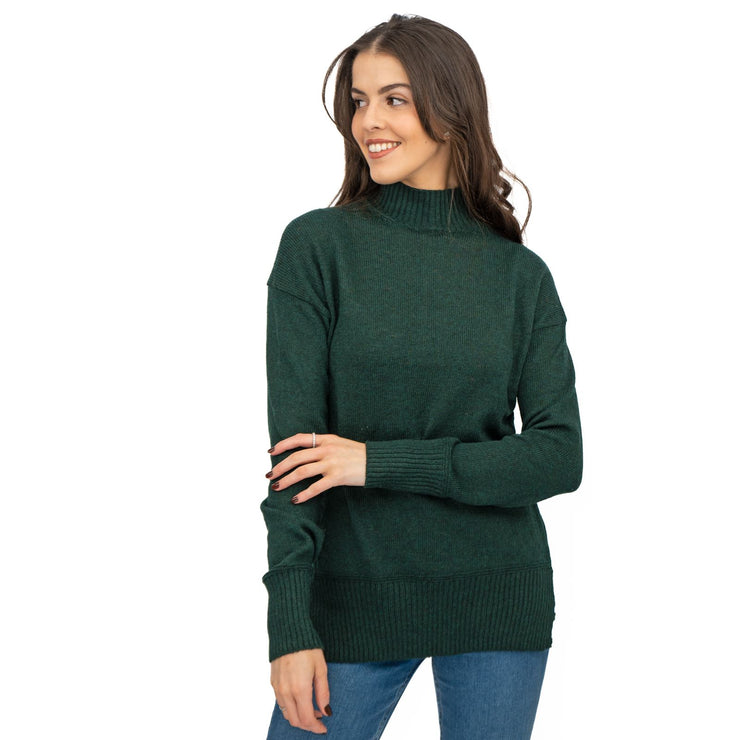 Nobodys Child Longline Jumper Funnel Neck Supersoft Green - Quality Brands Outlet