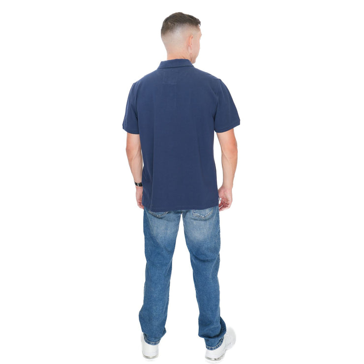 Crew Clothing Polo Shirt Classic Pique Cotton Navy - Quality Brands Outlet